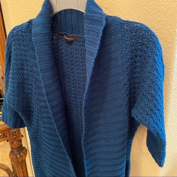 FOREVER 21 Dark Teal Knit Open Cardigan-Small - Picture 2 of 7